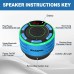 IPX7 Waterproof Speaker, BassPal Bluetooth Portable Wireless Shower Speakers with LED Display, FM Radio, Suction Cup, Light Show, TWS, Loud Stereo Sound for Pool Beach Home Party Travel Outdoors