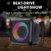 IPX7 Waterproof Portable Bluetooth Speaker, Sewowibo Wireless Bluetooth 5.1 Speaker with LED Light Show Rich Stereo Bass, Micro SD 24H Playtime, Outdoor Party Speaker TWS for Travel Beach Pool Shower